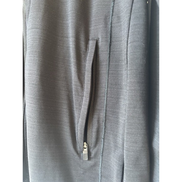 Athleta Women's Lg Black Zip Jersey Thin Hooded Shirt Jacket Lightweight Active - Picture 5 of 6